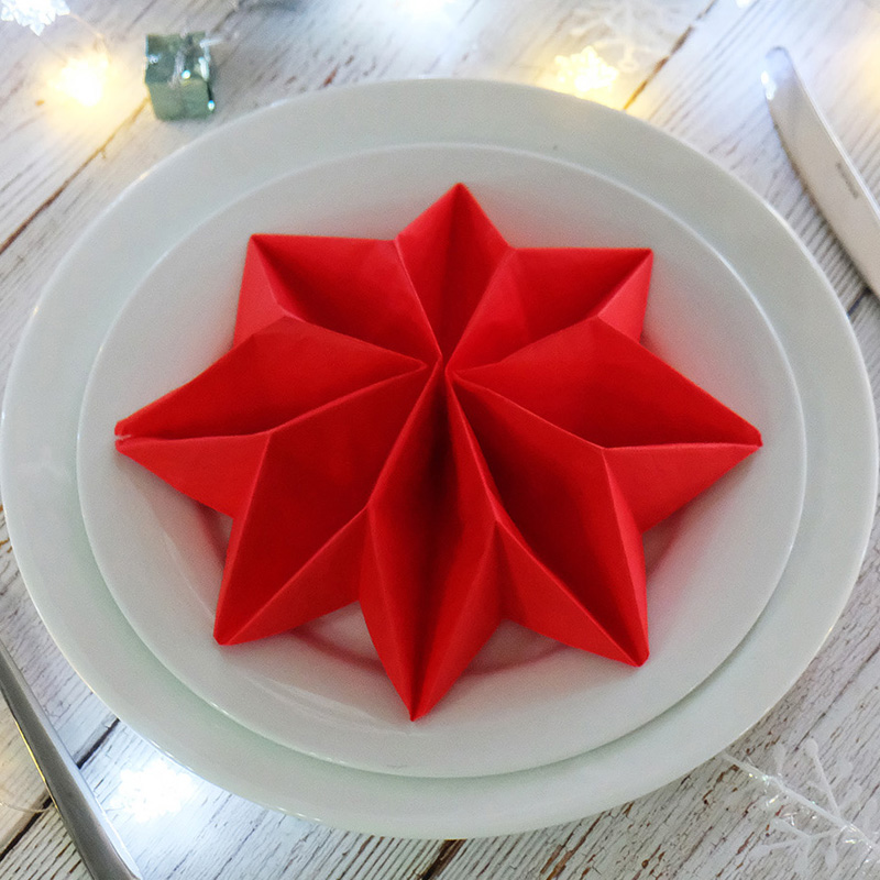 3D圣诞星折叠餐巾纸